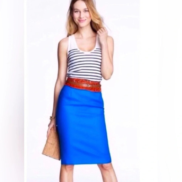 J.Crew No. 2 Pencil Skirt Royal Blue, size 0 - Picture 4 of 13